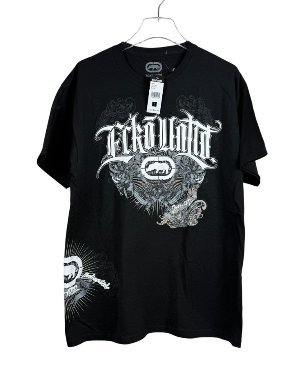 ECKO Unltd Black Double Sided T-Shirt Men’s Size L NWT Style EO16T624